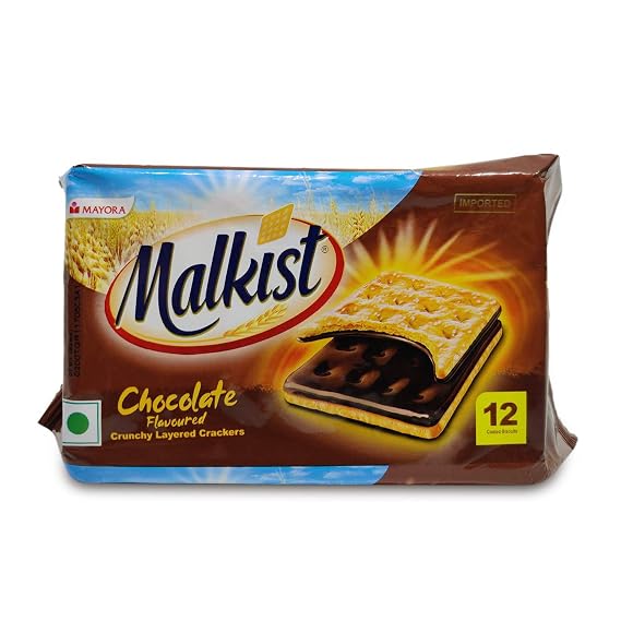 Malkist Crunchy Layer Crackers - Chocolate Biscuits, 138 gm