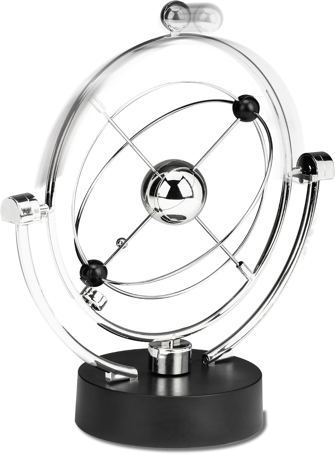 Perpetual Motion Desk Sculpture Toy - Kinetic Art Galaxy Planet Balance Mobile - Magnetic Executive Office Home Décor Tabletop Toy - Men Women Stress Relief