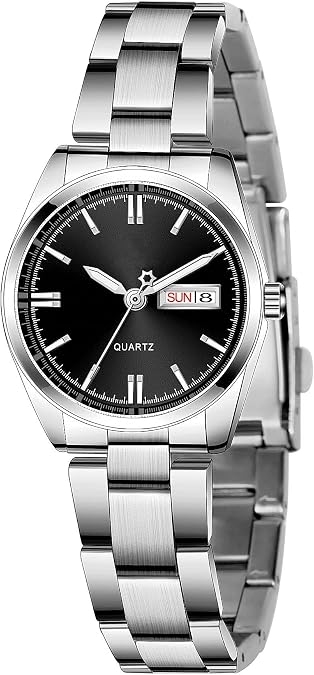 CARLIEN Women's Luxury Watches Luminous Waterproof Calendar Ladies Stainless Steel Dress Quartz Wrist Watch