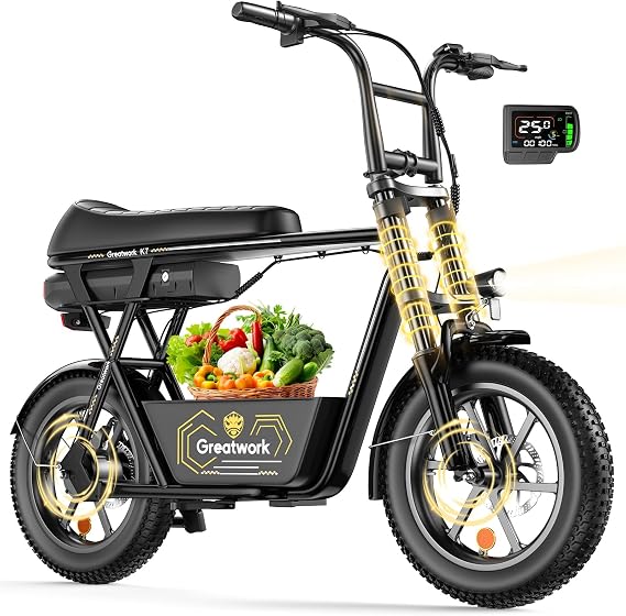 GREATWORK Peak 1500W Electric Scooter with Seat, 480Wh/720Wh Large Battery