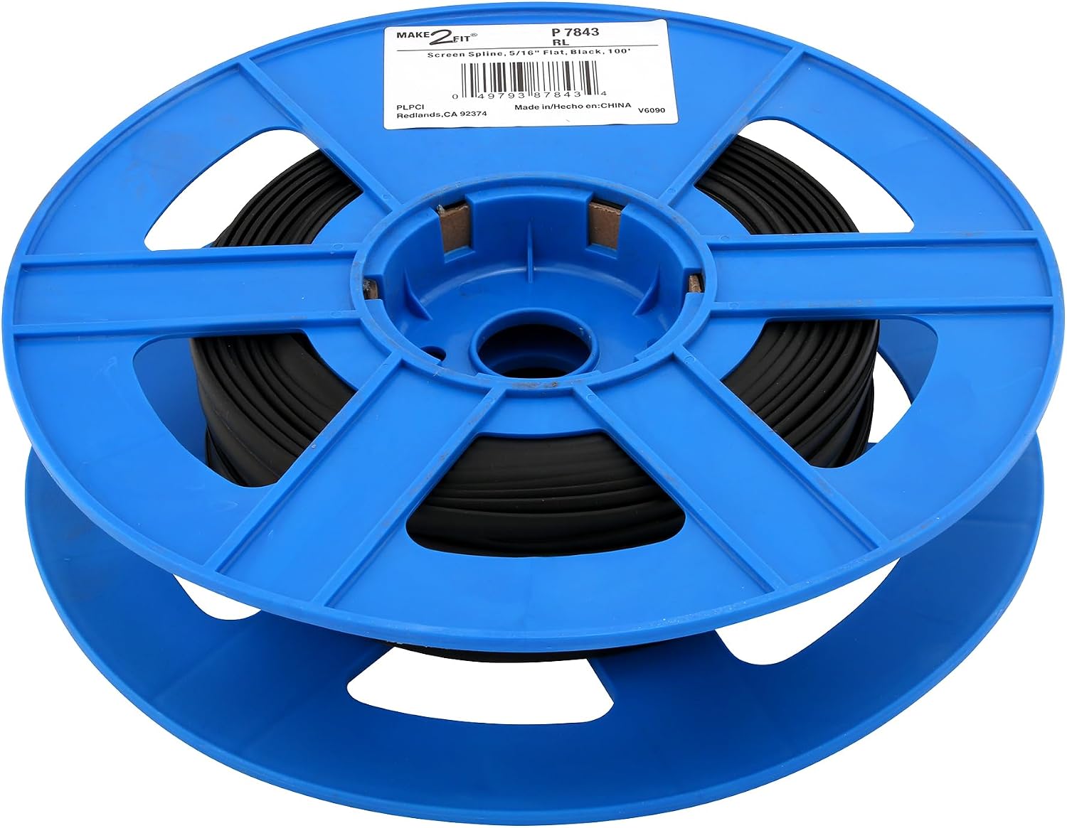 Prime-Line P 7843 Flat Screen Retainer Spline, 316 in. Wide, Black 100 Foot roll