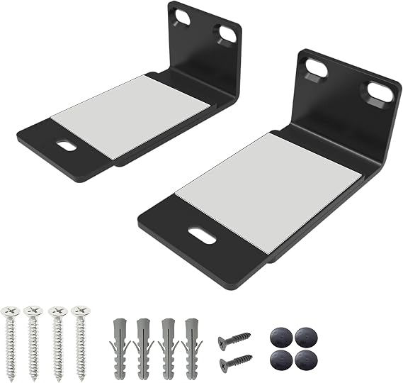Universal Soundbar Wall Mount Bracket, Adjustable, Compatible with Most Brands, Includes All Mounting Hardware, Black