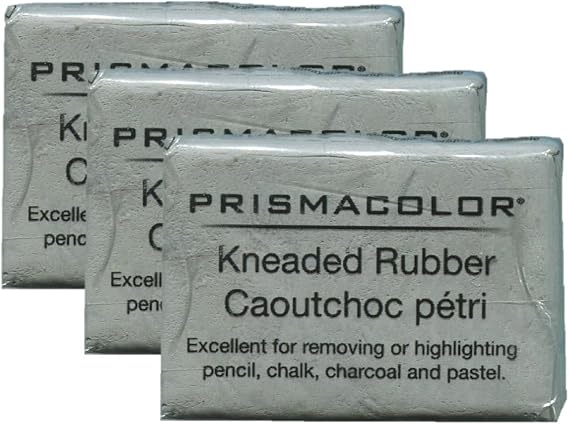 PRISMACOLOR Design Eraser, 1224 Kneaded Rubber Eraser, Grey (70531) (3 Pack)