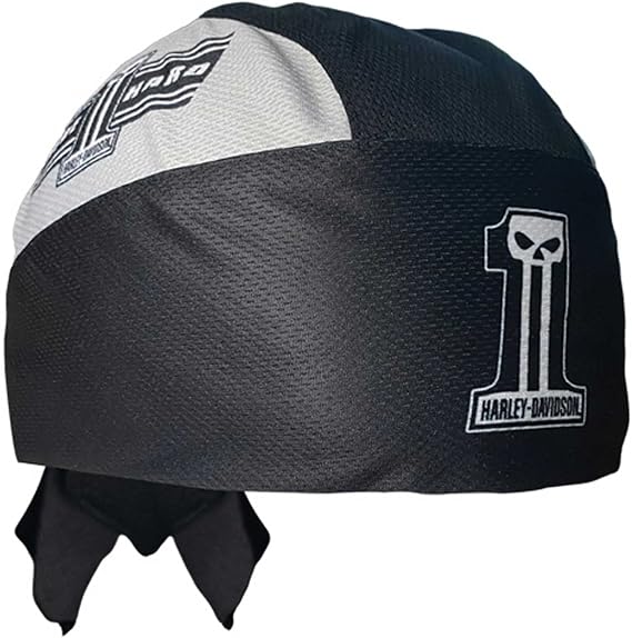 Harley-Davidson Men's Dark Custom Ride Hard Colorblocked Headwrap - Black & Gray