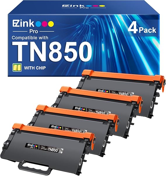 E-Z Ink Pro Compatible TN850 High Yield Toner Cartridge Replacement for Brother TN850 TN 850 TN-850 Toner Cartridge to use with HL-L6200dw HL-L6200dwt MFC-L5900dw MFC-L5850dw MFC-L5700dw (4 Black)