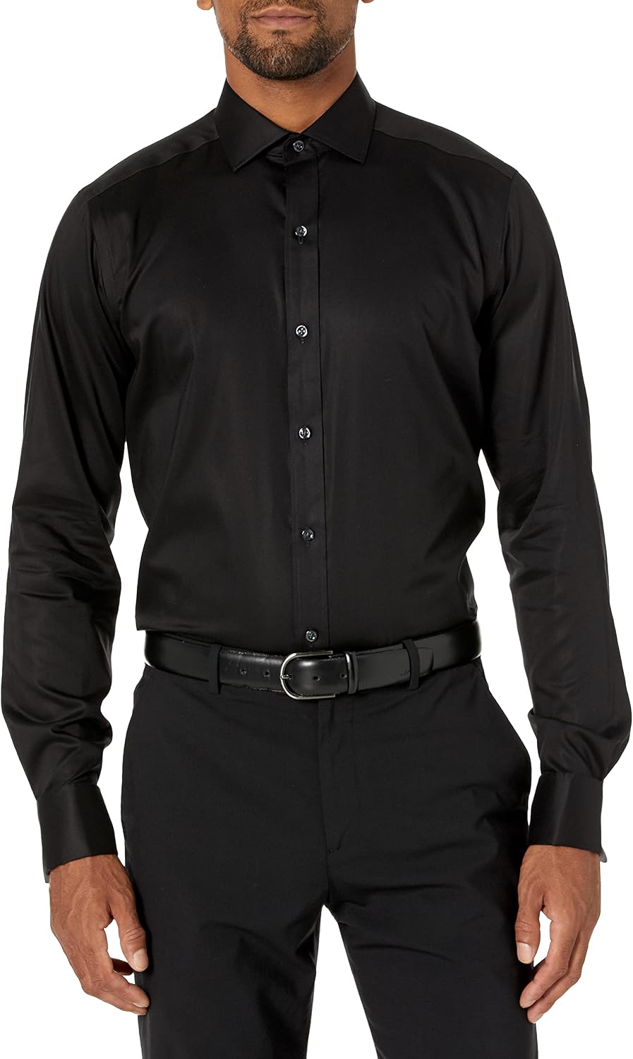 Amazon Brand - Buttoned Down Men's Tailored Fit French Cuff Spread-Collar Non-Iron Dress Shirt