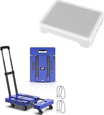 Non-Slip Step Stool for Elderly, IndoorOutdoor Non-Slip Step Platform Assistive Devices for Adults and Elderly500lbs Folding Hand Truck，Heavy Duty Collapsible Cart