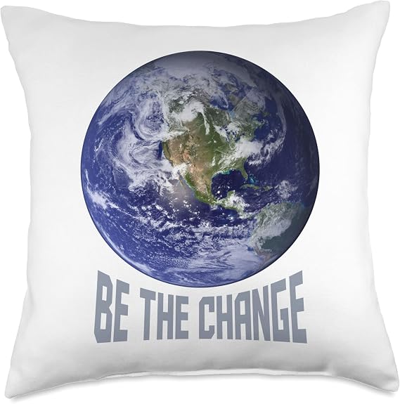Inspirational Be The Change Throw Pillow