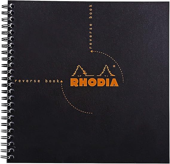 Rhodia Graph Reverse Standard Notebook, One Notebook, Black