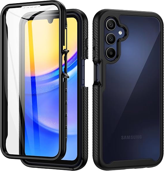 seacosmo for Samsung A15 Case, Galaxy A15 Cover with Screen Protector, Blue