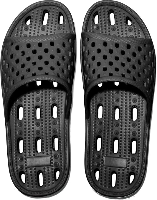 Ranberone Shower Slippers for Women Men Quick-Drying Shower Shoes Anti-Slip Bathroom Slippers Swimming Pool Beach Sliders Summer Sandals