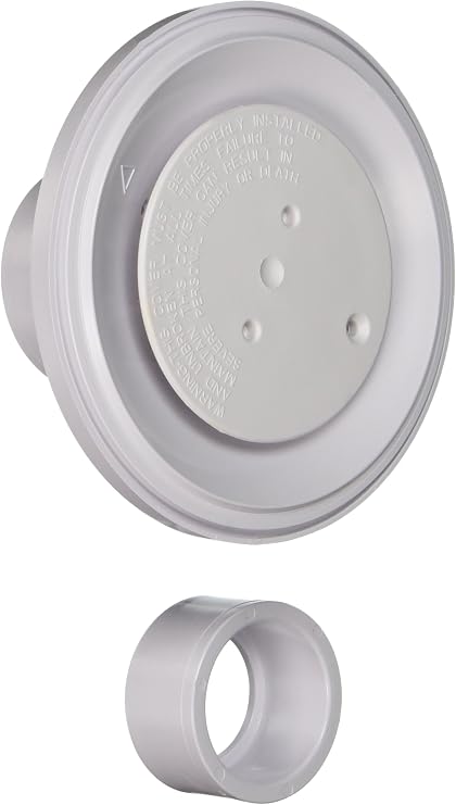 Aquastar 4DIV101 Floor Return Fitting, 4-Inch, White