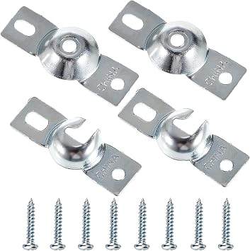 Sumnacon Metal Window Shade Brackets-4PCS Roller Shade Hardware Inside Mount with Screws,Sturdy Roller Shades Bracket for Living Room,Bedroom,Offices