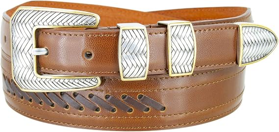 Men's Belt Genuine Leather Belt for Men Braided Designer Dress Belt