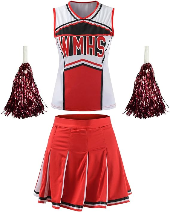 OurLore Women's High School Musical Cheerio Classic Cheerleader Athletic Sport Uniform Fancy Dress