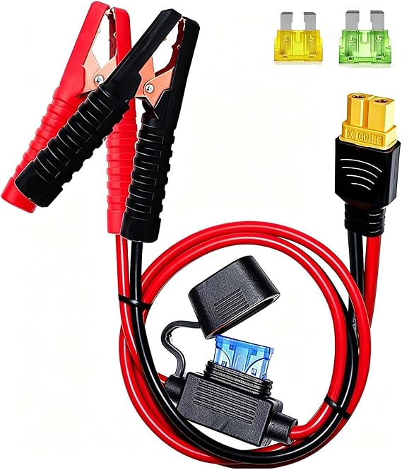 10AWG Alligator Clips,XT60 Quick Release Adapter to Alligator Clips.