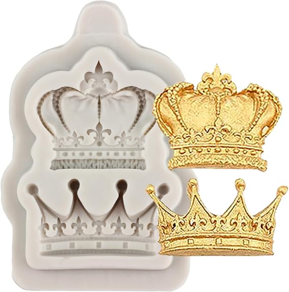 Crown Candy Molds Crown Cake Decoration Silicone Molds for Cupcake Toppers Fondant Chocolate Gum Paste Polymer Clay
