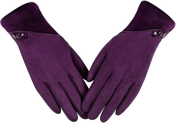 Alepo Womens Winter Warm Gloves With Sensitive Touch Screen Texting Fingers, Fleece Lined Windproof Gloves
