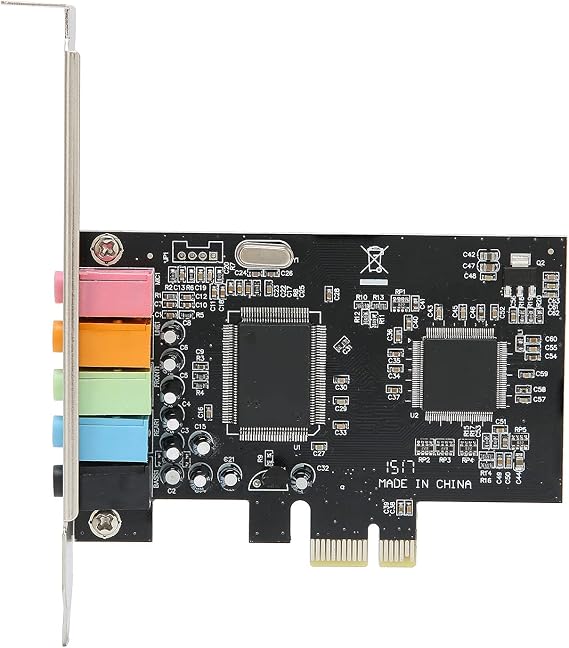 PUSOKEI PCIE Sound Card, 6channel Stereo Desktop Sound Card, 3D Stereo PCIe Audio Card,suitable for 7/Vista/ 32/64bit PC computers