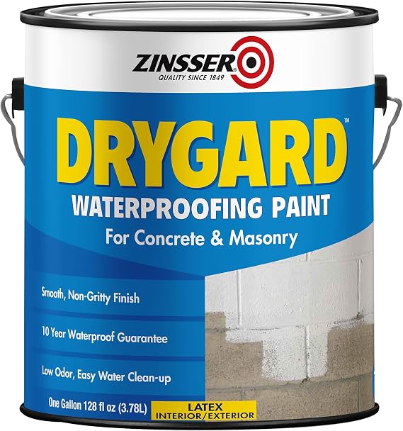 Zinsser 272170 Drygard Waterproofing Paint, White, 1 Gal