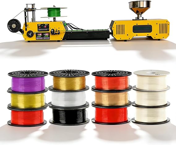 300w Filament Extruder, 3D Printer Filament Maker, Three Adjustable Wire Diameters, Automatic Winding, Tolerance 0.050 Mm, Extrusion and Winding 2 in 1, For Materials with Melting Points Below 400C
