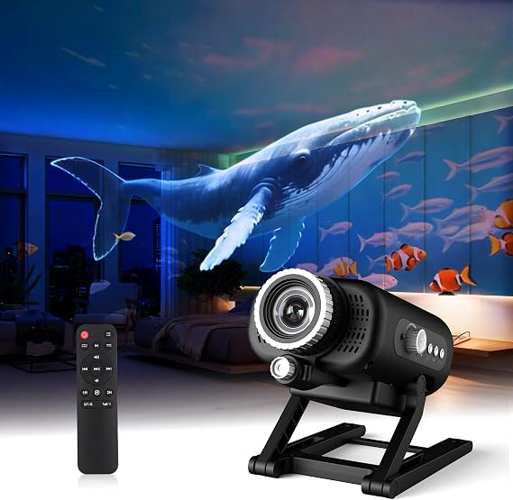 AIRIVO 3D Galaxy Projector, 60 Dynamic Scenes Star Projector with Bluetooth Speaker & 1/2/4H Auto-Off Timer, Remote Control Night Light Projector for Room Decor, Gifts for Christmas, Adults, Kids