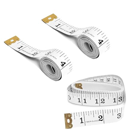 Soft Tape Measure for Body Measurements, 3-Pack 60" Flexible Dual Scale
