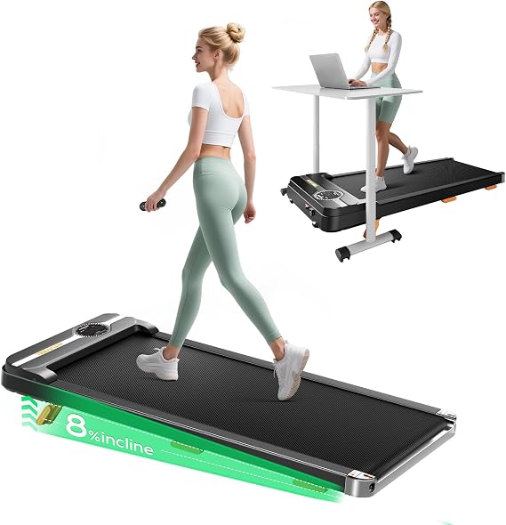 TREAFLOW Walking Pad Treadmill, Under Desk Treadmills for Home