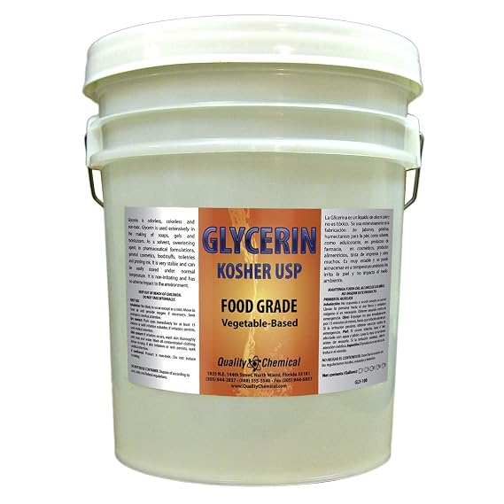 Vegetable Glycerin - All Natural, Kosher, USP Grade - Premium Quality Liquid Glycerin, Excellent Emollient Qualities, Amazing Skin and Hair Benefits, DIY beauty products-5 gallon pail