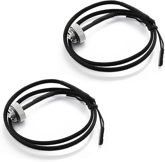 XSPC G1/4" Plug with 10k Sensor, Chrome, 2-Pack