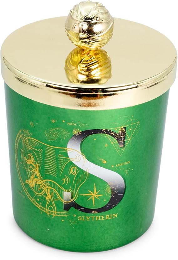 Harry Potter House Slytherin Premium Scented Soy Wax Candle with Unique Aromatic Fragrance | 50-Hour Burn Time | Home Decor Housewarming Essentials, Wizarding World Hogwarts Gifts and Collectibles
