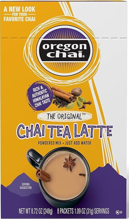Oregon Chai Original Dry Chai Latte Mix, 8 Count (Pack of 1)