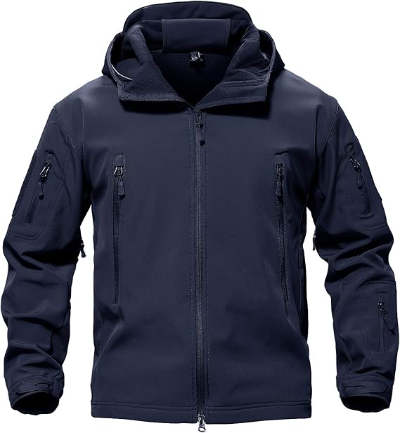 TACVASEN Men's Tactical Fleece SoftShell Jacket Waterproof Winter Coat