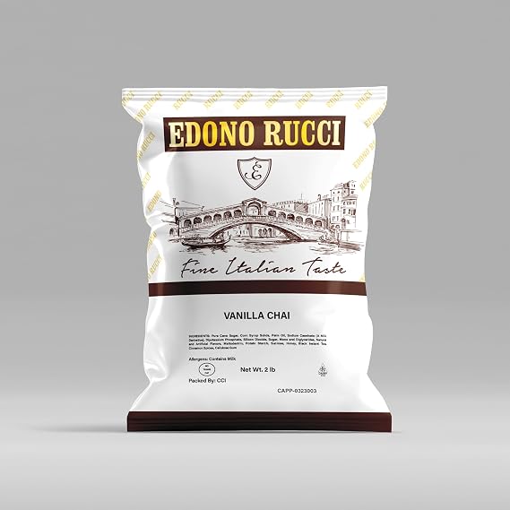 Edono Rucci Vanilla Chai Mix Creamy Vanilla with a Hint of Spice, 2lb Bag