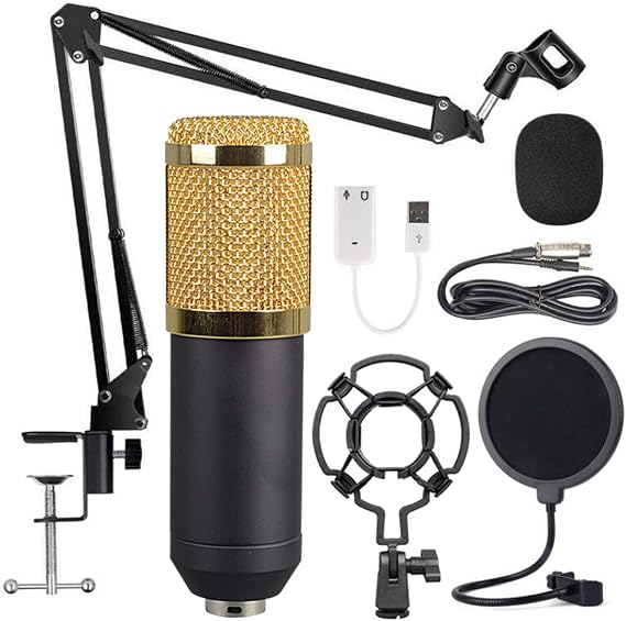 Studio Equipment Microphone Bundle BM-800 Mic Set For Studio & Brocasting Microphone Zinc Alloy Microphones For Cameras