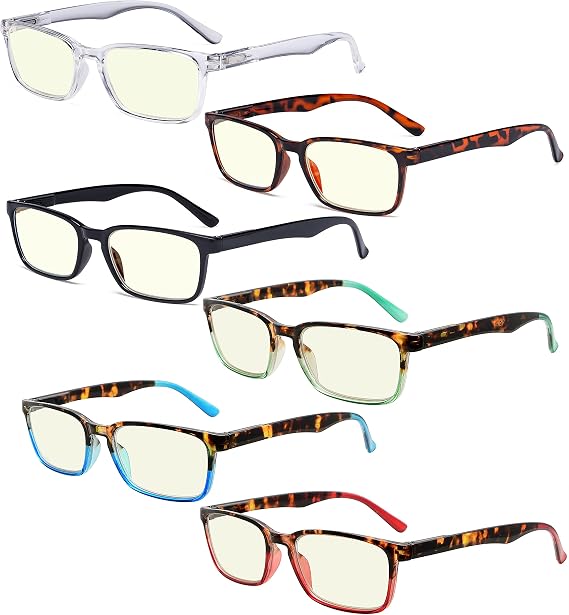 Eyekepper 6-pack Blue Light Blocking Glasses for Women Men
