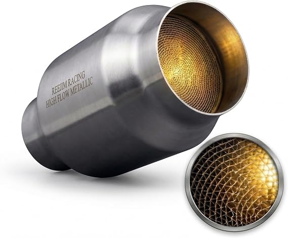 2.5 Inch High Flow Catalytic Converter 200 Cell Metallic EPA Compliant