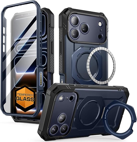 SUPCASE for iPhone 17 Pro Max Case with Tempered Glass Screen Protector