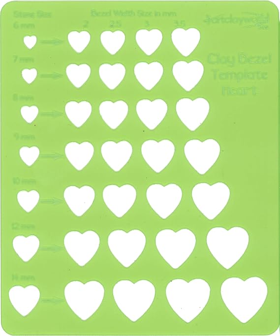 flexiShape Heart Clay Bezel Template