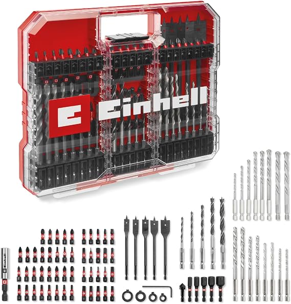 Orijinal Einhell XL-CASE 95 parça darbeye dayanıklı uç ve matkap seti (uçlar, çeşitli matkap uçları, uç tutucu, lokma anahtarı, havşa, matkap durdurucu, pim anahtarı, saklama kutusu dahil) - 49108798