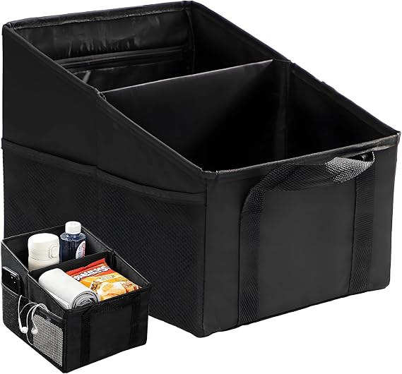 Car Organiser,Car Seat Organizer,Front And Rear Seat Storage Compartment.Fits Toys,Snacks,Cups,Books And Tissues,Keeps Your Cars Neat Clutter Free.
