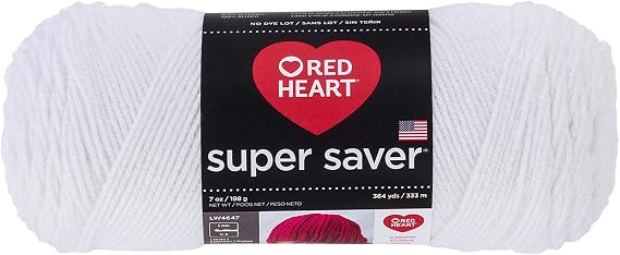 Red Heart Super Saver Yarn 311 White