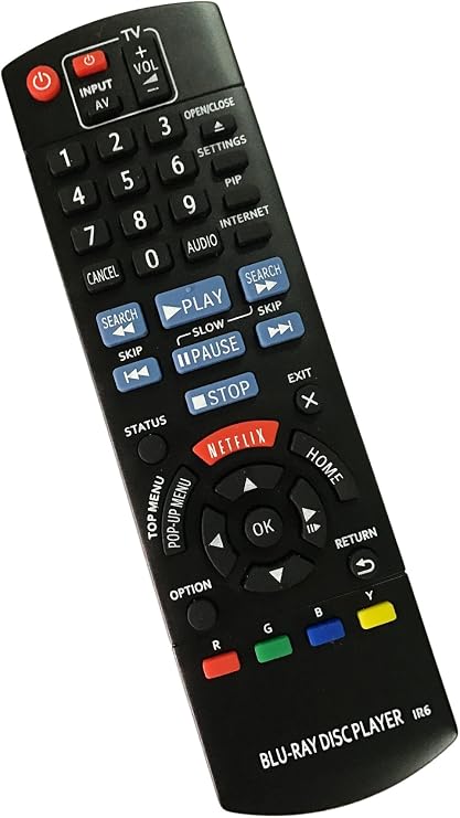 Replacement Remote Control for Panasonic DMP-BDT230 DMP-BD903 DMP-BD79 Blu-Ray Disc Player