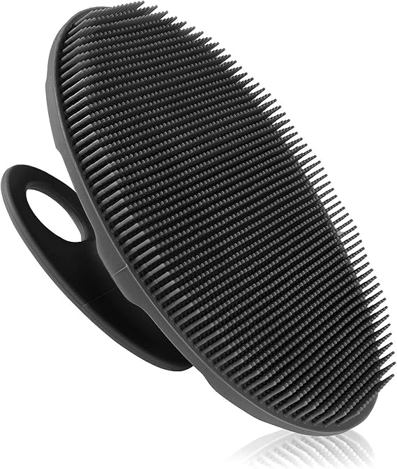 INNERNEED Silicone Body Cleansing Brush Exfoliating Scrubber, Black