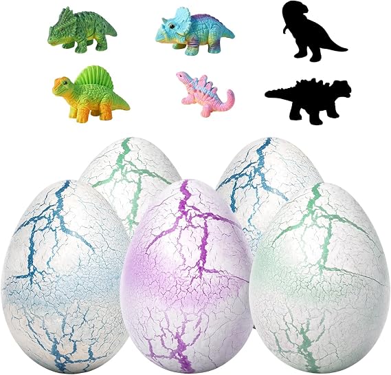 5pcs Primal Hatch Dinosaur Egg Ornament, Hatching Dinosaur Egg Ornament, Dinosaur Eggs Hatching, Dinosaur Hatching Egg Set