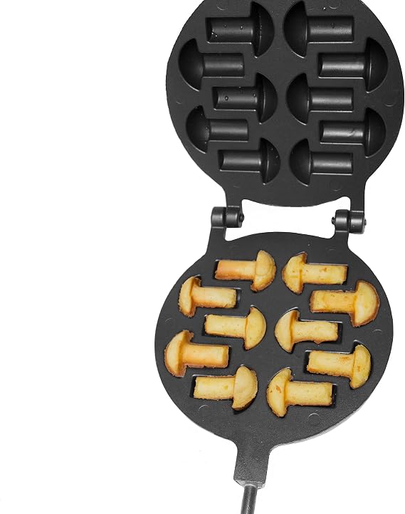 Non-stick Coating Cookie Maker Walnut Mushroom Assorted Tasty Homemade Cookies Baking Tools & Accessories Cookie Presses Bakeware (10 Mushrooms)