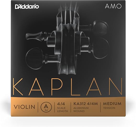 D'Addario Kaplan Amo Violin String - Single A String - KA312 4/4M - Violin Strings - 4/4 Scale, Medium Tension