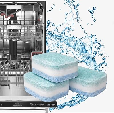 Dishwasher Cleaner and Deodorizer Tablets. 18 Dishwasher Cleaner Tablets Helps Remove Limescale and Odor,For All Machines Including Heavy Duty And Septic.