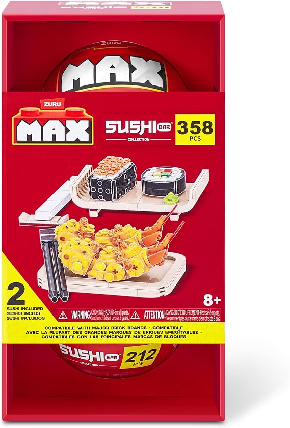 MAX Premium Sushi Building Bricks Capsule x2 Novelty Unboxing Toy Collectible Mini's by ZURU