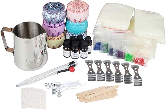 Soy Wax Candle Making Kit, Complete Set of Fun and Easy to Make Art and Craft Candle Supplies, A Gift Kit Set of 6pcs, Enjoy Your Hobby, Enjoy Your Creation - Cradle of Light